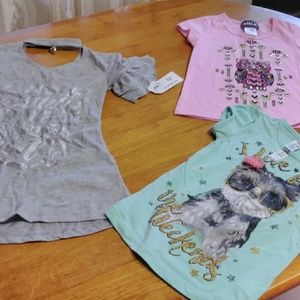 Lot is Three Girl Shirts